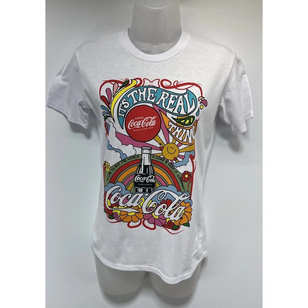 Coke Its the Real Thing XS White Short Sleeve T-Shirt.